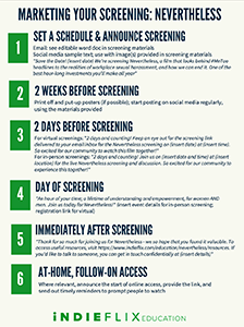 Marketing Your Screening - Nevertheless preview page