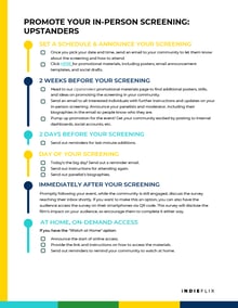 Promote Your In-Person Screening Upstanders